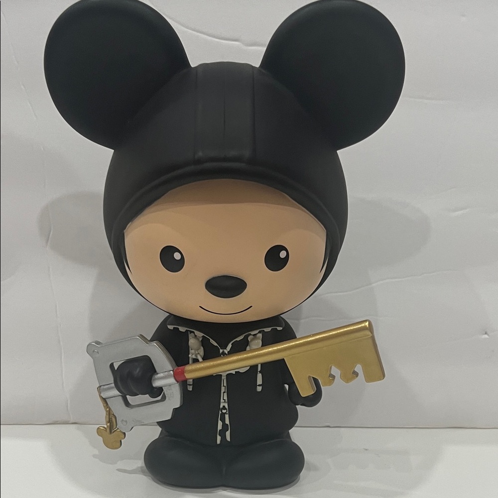 Disney Kingdom Hearts Mickey Mouse PVC Coin Bank Black and Gold Action Figure